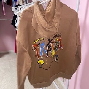 Brown Graphic Hoodie